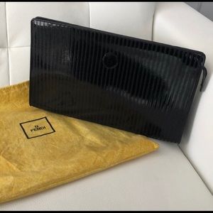 Fendi Black Patent Vintage Clutch